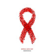 Vector modern AIDS awareness circles desigen