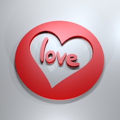 Poster - love icon