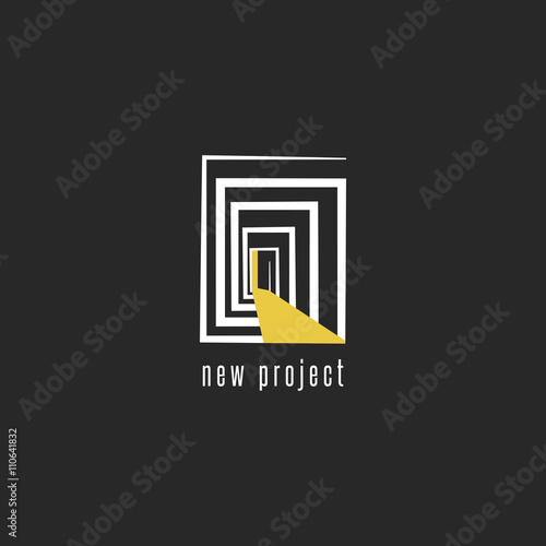 Development Of A New Project Logo Design Abstract Room With A