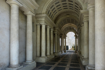 Palazzo Spada Forced perspective gallery by Francesco Borromini