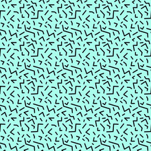 Seamless Geometric Vintage Pattern In Retro 80s Style, Memphis. Ideal For Fabric Design, Paper Print And Website Backdrop. EPS10 Vector File.