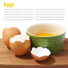 Wall Mural - fresh egg isolated on white background