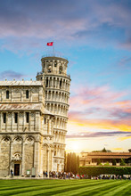 Leaning Tower And The Cathedral Baptistery, Italy