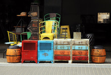 Vintage Furniture And Other Staff At Jaffa Flea Market District