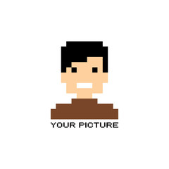 Wall Mural - pixel people theme avatar guy