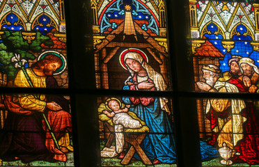 Papier Peint - Stained Glass - Epiphany Scene