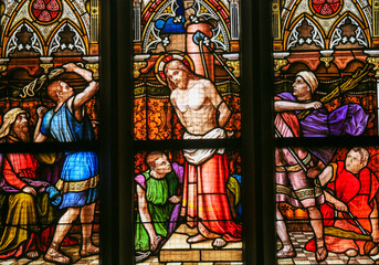 Wall Mural - Stained Glass - Flagellation of Christ