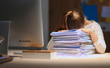 © shefkate - Young and beautiful businesswoman tired from work in the office
