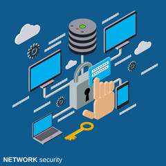 Network security, data protection vector concept