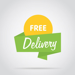 Wall Mural - free delivery vector isolated badge. vector illustration