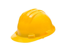 Yellow Hard Hat Isolated On White, Construction Hard Hat
