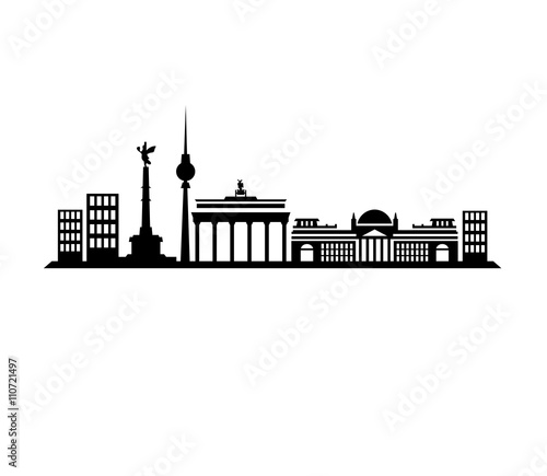 Berlin Skyline silhouette Adobe Stock