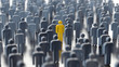 © Photobank - Man differs from the crowd, 3d illustration