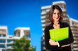 © UMB-O - beautiful brunette woman agent - residential real estate