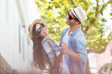 Happy young couple dancing