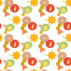 Sticker - Leaves seamless pattern