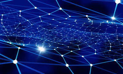 Connected lines background