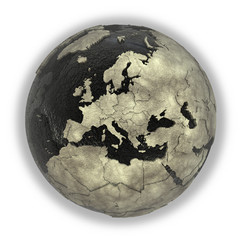 Wall Mural - Europe on Earth of oil