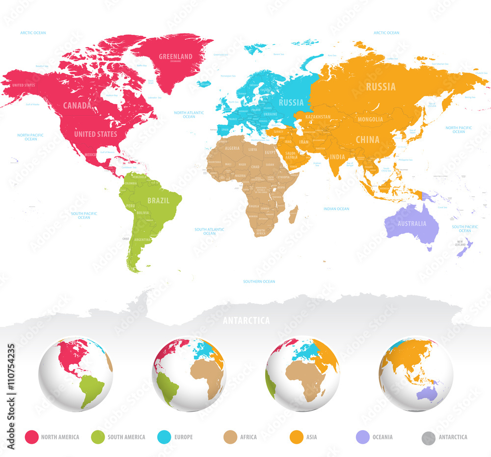 Colorful vector World Map