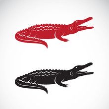 Vector Of Crocodile Design On White Background,  Logo, Animal. Easy Editable Layered Vector Illustration.