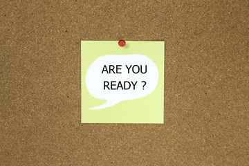 Wall Mural - are you ready word written 