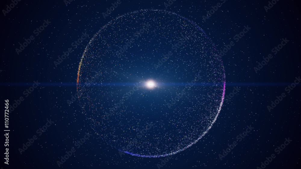 Abstract background with circular shape formed of small particle Stock ...