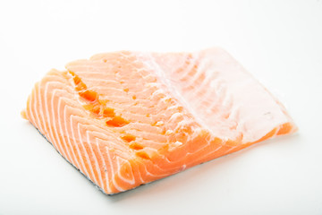 Poster - isolated raw salmon