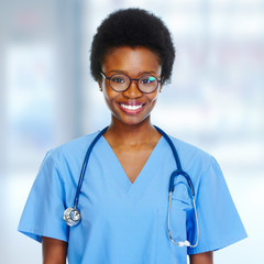 Poster - African-American nurse.