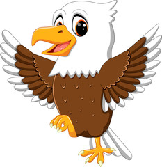 Poster - illustration of cute eagle cartoon