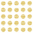 Seamless pattern with gold circles. Vector illustrations.