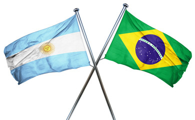 Wall Mural - Argentina flag  combined with brazil flag