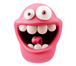 © xtock - Funny Emoticon Character Face Expression. 3d Rendering.