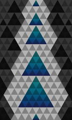 Sticker - Abstract triangles horizontal pattern background for mobile