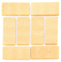 Wall Mural - Wafer biscuit  on white background