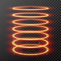 Aufkleber - Vector magic gold light trail circle spring tube