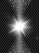 © happyvector071 - Creative concept Vector set of glow light effect stars bursts with sparkles isolated on black background. For illustration template art design, banner for Christmas celebrate, magic flash energy ray