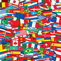 World Flags Background. Template