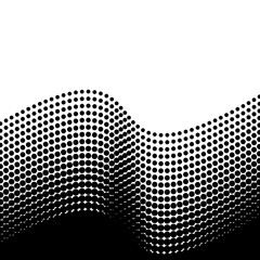 Poster - Black vector halftone design element