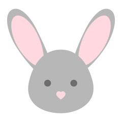 Canvas Print - Vector bunny face