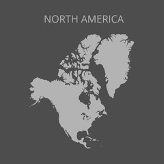 Naklejka na meble North America map. Vector illustration.