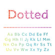 Vector dotted font. Multicircles type.