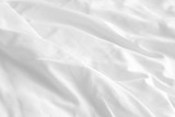 Fototapeta  - white wrinkle bed sheets