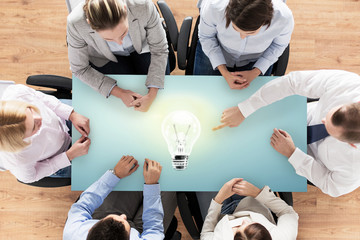 Sticker - close up of business team sitting at table