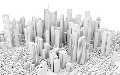 3d city downtown