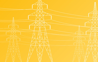 High voltage power line grid vector