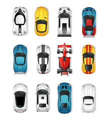 Sticker - Sport Cars Top View Set 