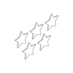 Sticker - Five stars icon, isometric 3d style