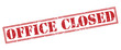 office closed red stamp on white background