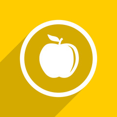 Aufkleber - yellow flat design apple modern web icon for mobile app and internet