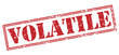 volatile red stamp on white background